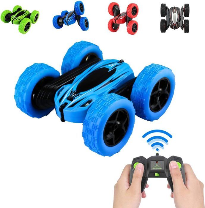 Pup Go Voiture Télécommandée Cascade 4x4 – Acrobaties 360°, Rechargeable, Off-Road, Pour Enfants De 3 Ans Et + (Bleue)