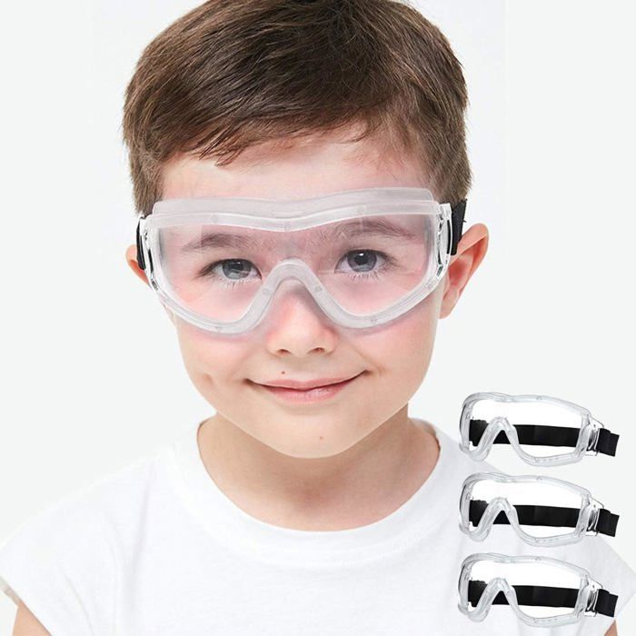 Paquet de 4 lunettes de sécurité, lunettes coupe-vent et anti-poussière, lunettes flexibles pour les sports de plein air, protection des yeux | Leroy Merlin