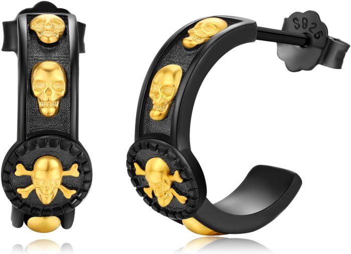 Boucle D'oreille Homme Tete De Mort