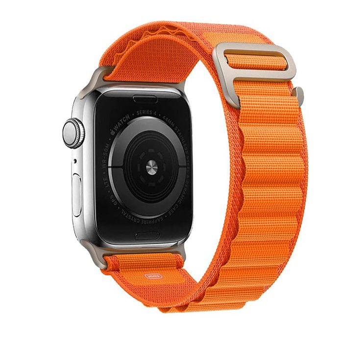 Bracelet Boucle Alpine Orange compatible avec Apple Watch 42mm 44mm 45mm 49mm Serie 9 8 7 6 5 4 3 2 1 SE - Yuan Yuan -