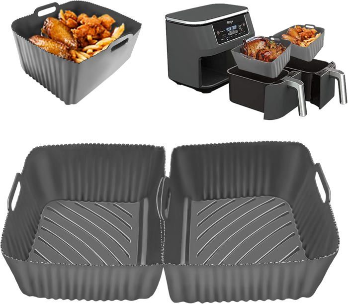 Set Accessoires Friteuse Air Ninja Foodi Flexdrawer 10.4L - 3 Moules Silicone - Résistant à 240°C - Lavable Lave-vaisselle