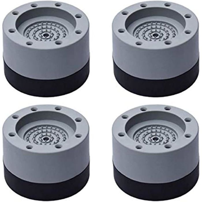 4 unités de patins anti-vibration pour machine à laver pieds antidérapants qui annulent le bruit pour un support (35 cm)