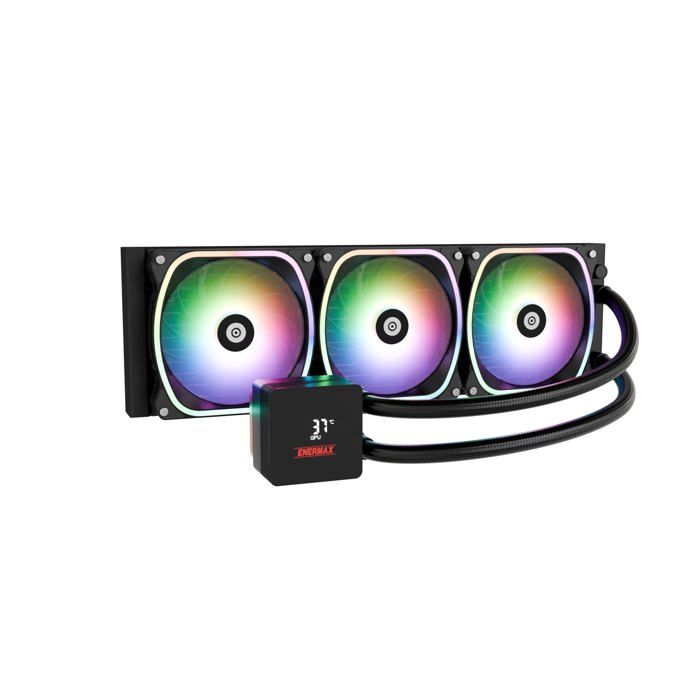 Watercooling Enermax Aquafusion II 360 ARGB Dual Chamber TDP + Affichage numérique - vue 2