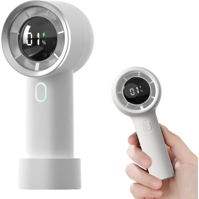 Ventilateur petit ventilateur USB haute vitesse portable affichage numérique ventilateur réglable (blanc) - Cjykkv