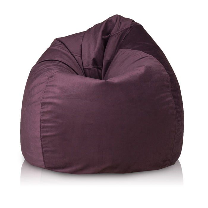 Fuzzy pouf fauteuil microfibre poire adulte fauteuil relax salon billes polystyrène 80x110 cm vinaccia Ecopuf