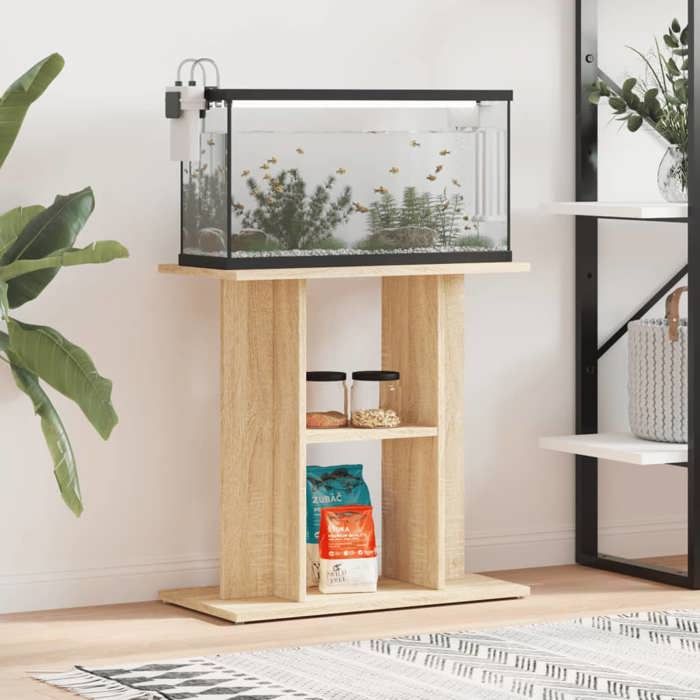 Support pour aquarium - vidaXL - Chêne sonoma - 60x30x60cm - Bois dingénierie