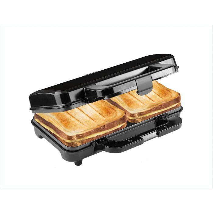 Appareil à Croque-monsieur XXL Lehmann - Plaques Extra-larges 15x14 Cm - 1000W, Revêtement Antiadhésif - Pour 2 Sandwichs Géants