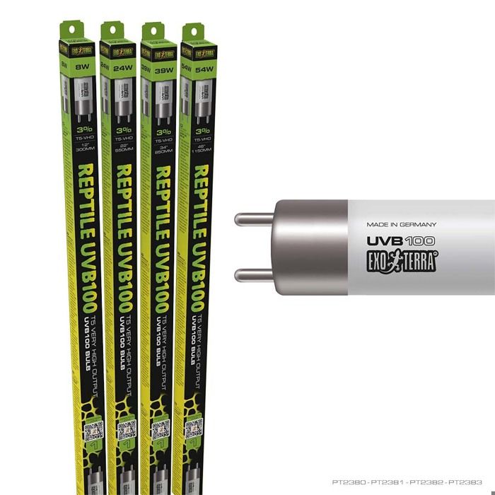 Comparer les prix de Lampe pour terrarium - EXO TERRA - EX T5 UVB100 - 8W - 30 cm - Noir