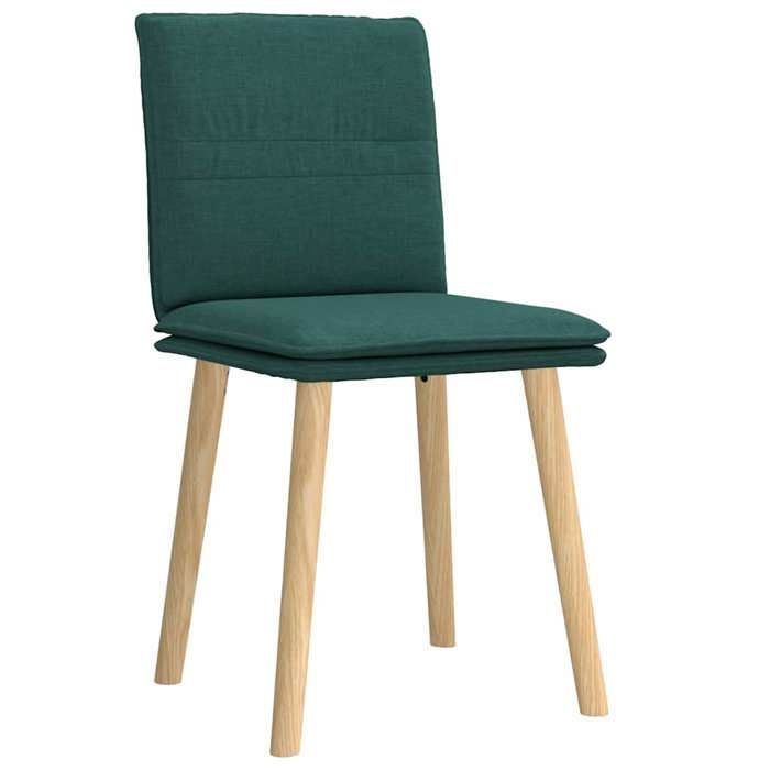 Chaises de salle à manger scandinaves - vidaxl - Lot de 2 - Vert foncé - 45x54x86 cm - Tissu polyester - Bois massif
