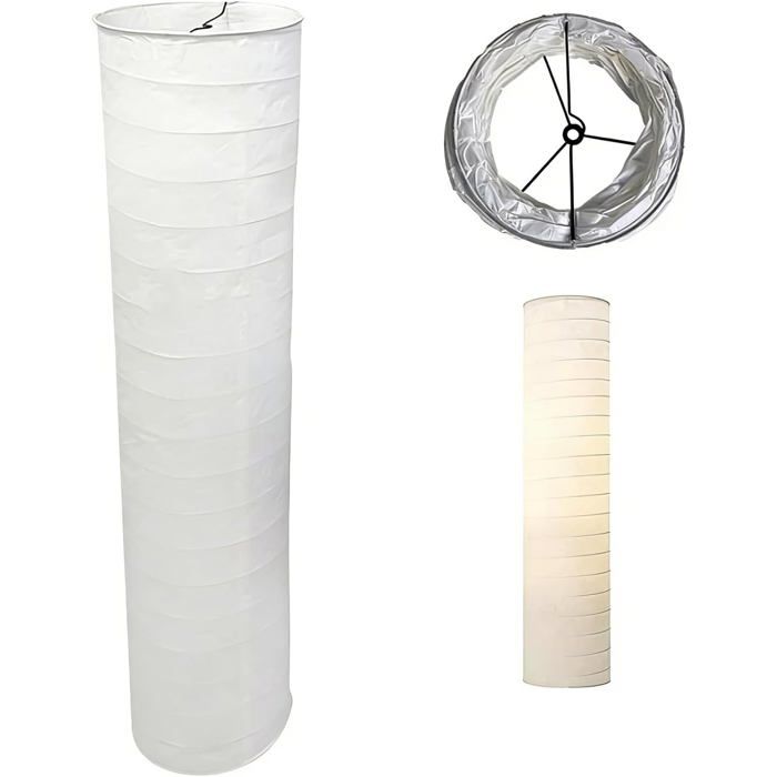 Abat-jour de Rechange en Papier de Riz Blanc - Housse Universelle pour Lampe dIntérieur