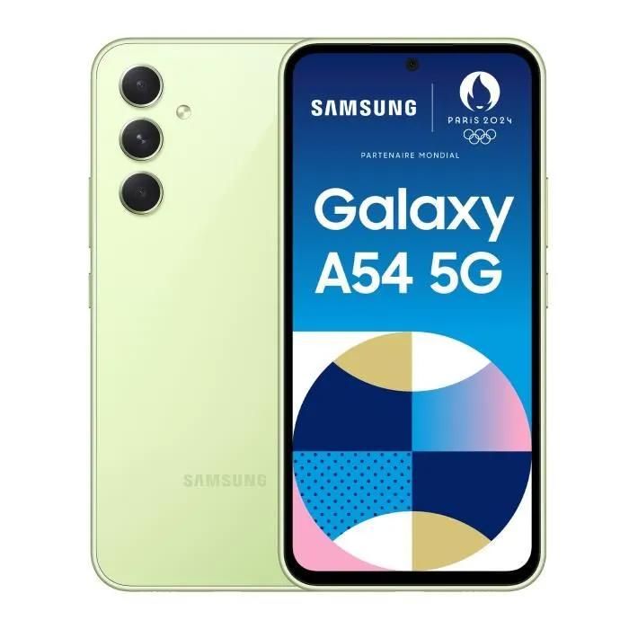 Smartphone - Samsung Galaxy A54 256 Go - Lime - Double SIM Version européenne