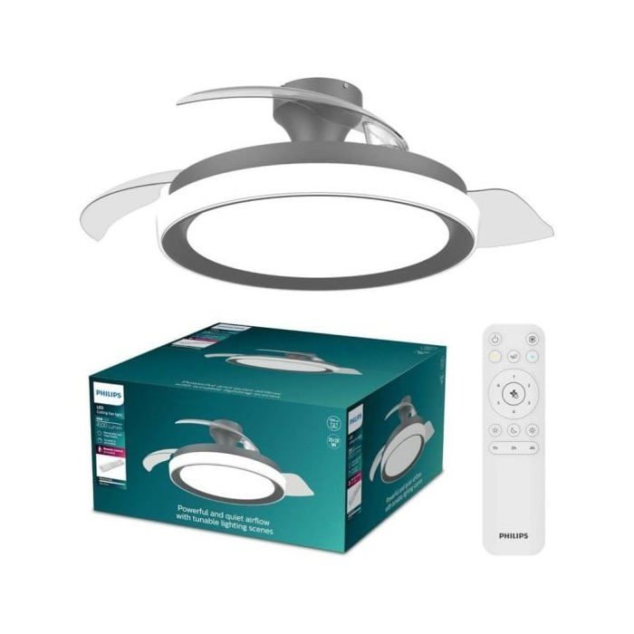 Ventilateur De Plafond Philips Bliss – 106 cm, 4500 lm, Télécommande - vue 2