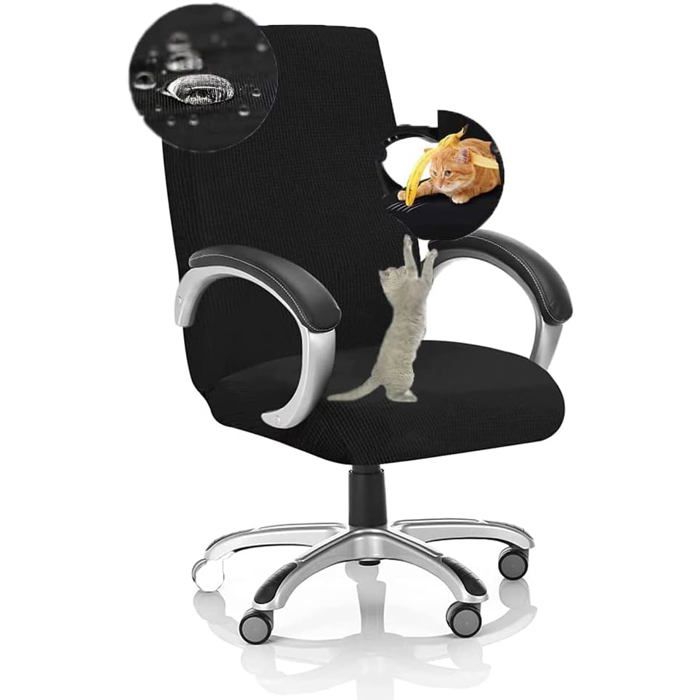 Housse de Chaise de Bureau Housse de Chaise Extensible Amovible Housses de Chaise de Chaise Pivotante Fauteuil DOrdinateur