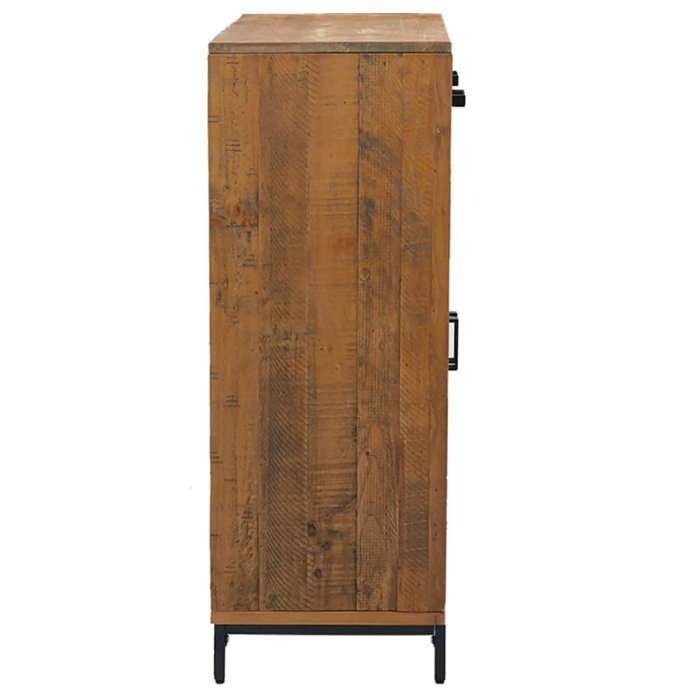 Étagère à chaussures 75x40x110 cm Bois pin massif recyclé_2 ans garantie_46560
