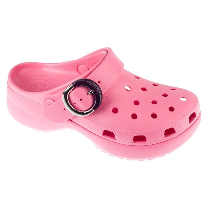 Tongs Femme - Rose - Crocs Classic Platform Dipped Buckle Clog