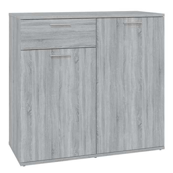 NEW Buffet Sonoma gris 80x36x75 cm Bois dingénierie Cabinet & bahut rangement_55971