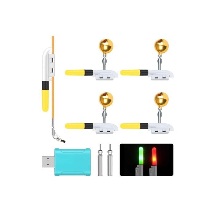 Bâtons Lumineux à craquer pour la pêche 4psc Sonnette Float Glow Stick clochettes dalarme de pêche Lampe Lumineuse LAMPE DE PECHE