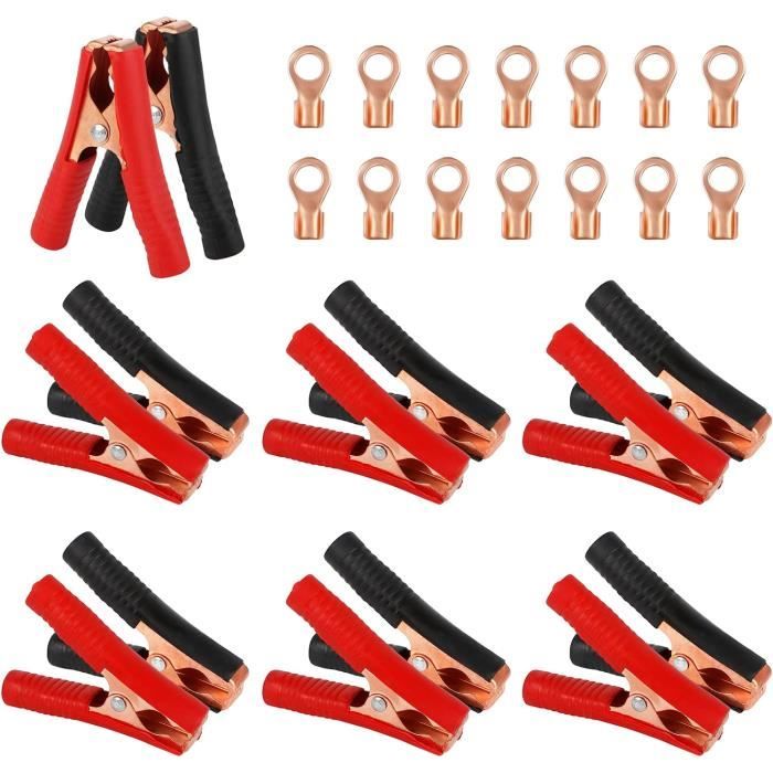 2 Pièces Pinces Crocodiles De Batterie De Voiture De 80mm De Long