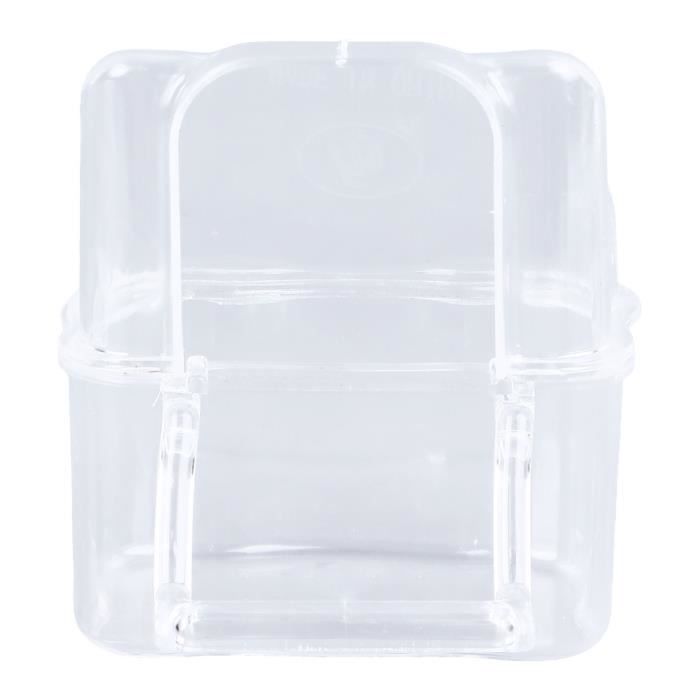 Comparer les prix de Atyhao boîte de nourriture pour oiseaux Conteneur D'alimentation pour Cage à Oiseaux, Mangeoire Transparente animalerie d'ali 10697