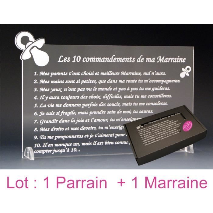 10 Commandements De Parrain Et Marraine Tototte Texte Baby Bapteme Communion Achat Vente Cadre Photo Soldes Sur Cdiscount Des Le 20 Janvier Cdiscount