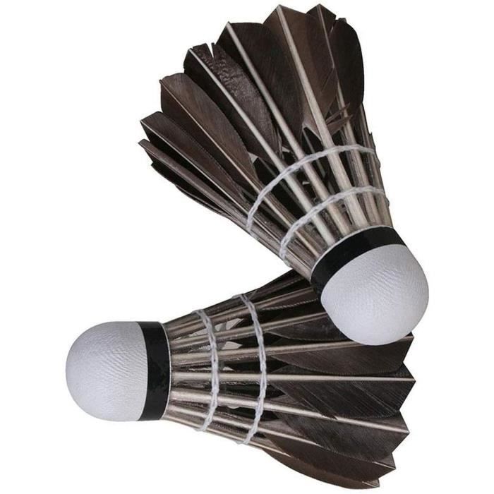 Puits-objectif pour lentraînement-Noir-Lot de 12 volants de Badminton en plumes doie Birdies jeu de Sport 