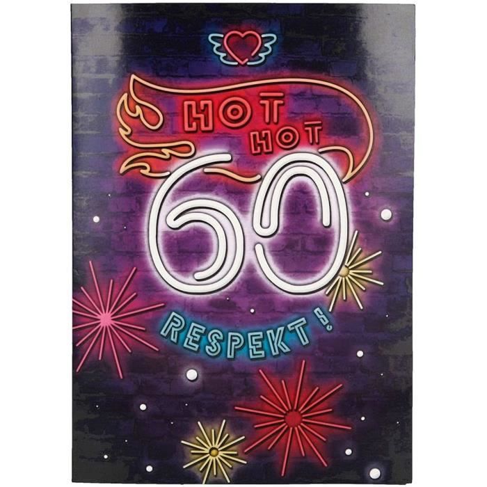 Carte De Vœux Pour Anniversaire 60 Ans Avec Effets Lumineux Et Musique Populaire Interieur Et Exterieur Avec Des Textes Amusan 334 Cdiscount Beaux Arts Et Loisirs Creatifs