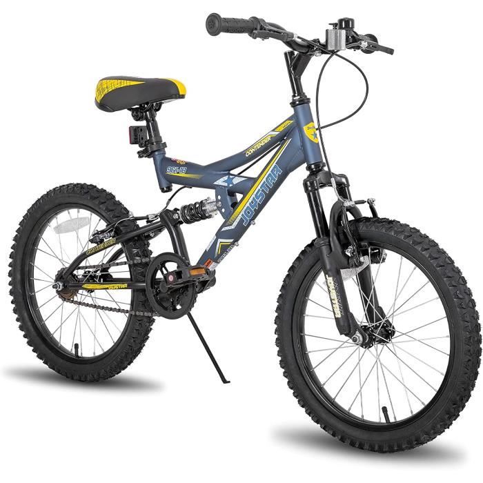 Vtt Enfant Joystar 20 Pouces Garçons Filles 7 À 13 Ans Vélo Cadre Acier Entièrement Suspendu Transmiss