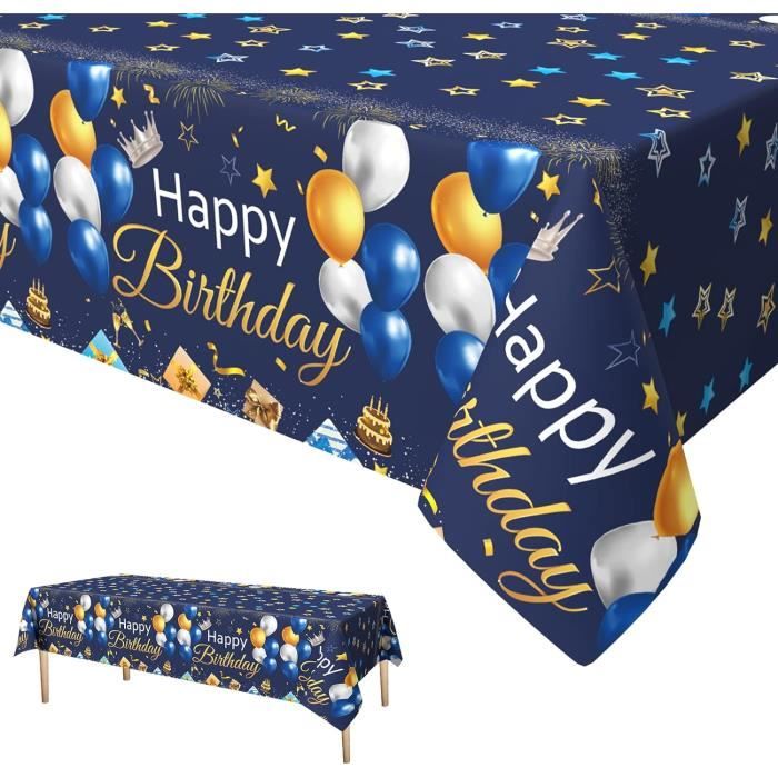 Plateau rectangulaire en plastique pour fêtes d'anniversaire, fête,  anniversaire, bleu royal, 11 x 1 1/4 po