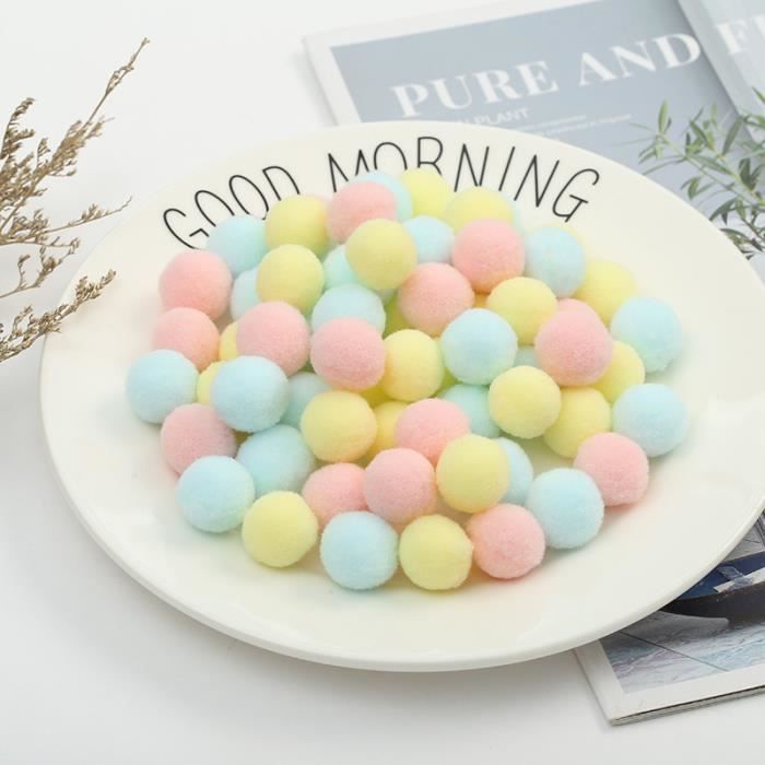 DIYEAH 200 Pièces Pompons Colorés Peluche Pour Artisanat