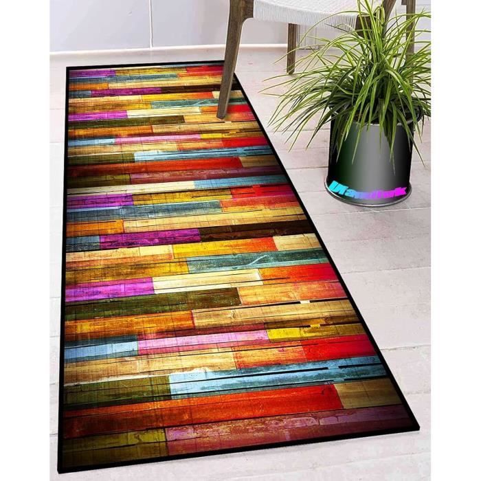 Siunwdiy Tapis De Couloir Gris Bleu 50x240cm Antiderapant Lavable Tapis Couloir Long Motif Marocain,Tapis De Cuisine Devant Evier Tapis De Passage Long Pour Cuisine Salon Chambre,Tapis D'entrée