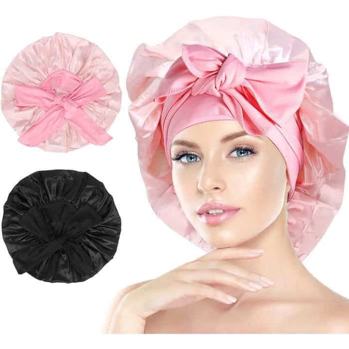 Bonnet De Nuit En Satin De Soie - Lot De 2 - Pour Protéger Les Boucles Et Cheveux - Doux Et élégant