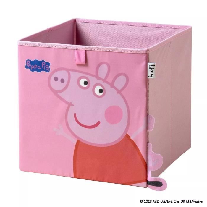Boîte de rangement - Lifeney - Peppa Pig - Rose - 30x30 cm - Compatible Kallax
