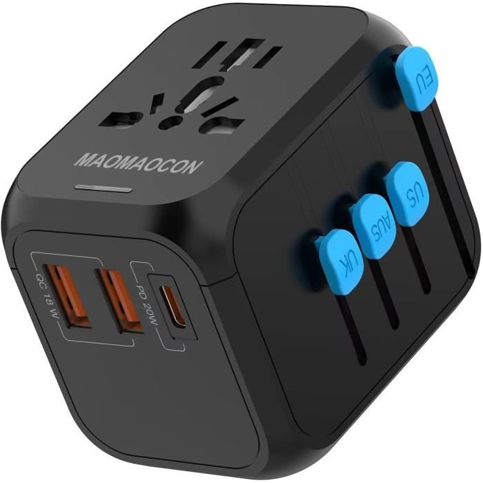 VOLTME 35W Adaptateur Prise USB-C Universelle, Chargeur de Voyage