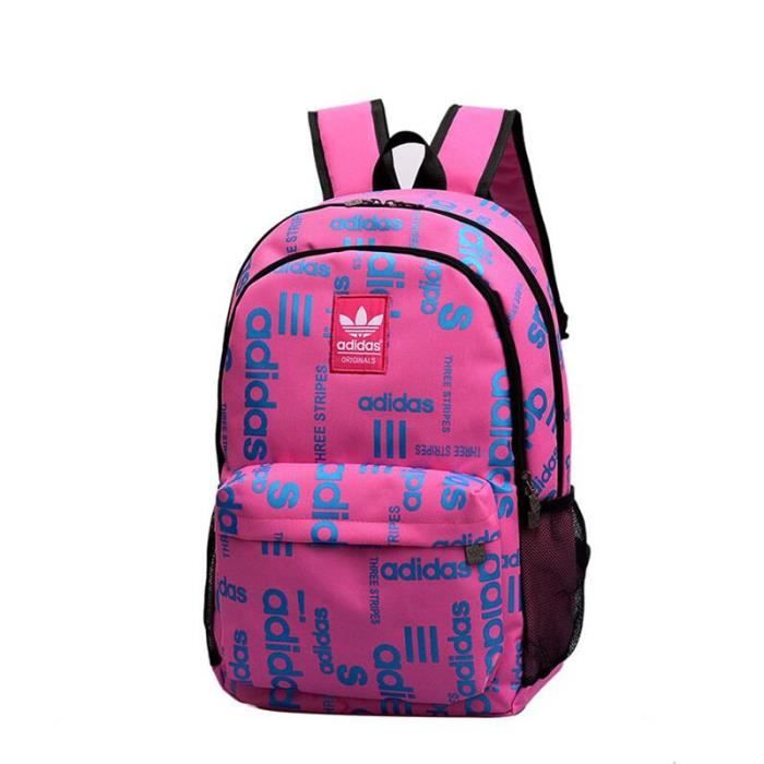 Adidas Originals SAC A DOS femmes homme Cartable d ecole Grande capacite Loisirs Voyage bandouliere Poche Rose Rose Cdiscount Bagagerie Maroquinerie