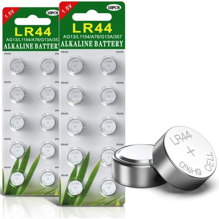 4 piles bouton alcalines LR44 sous blister