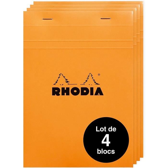 RHODIA 166009C - Bloc-Notes Agrafé N°16 Black - A5 14,8 x 21 cm - Ligné