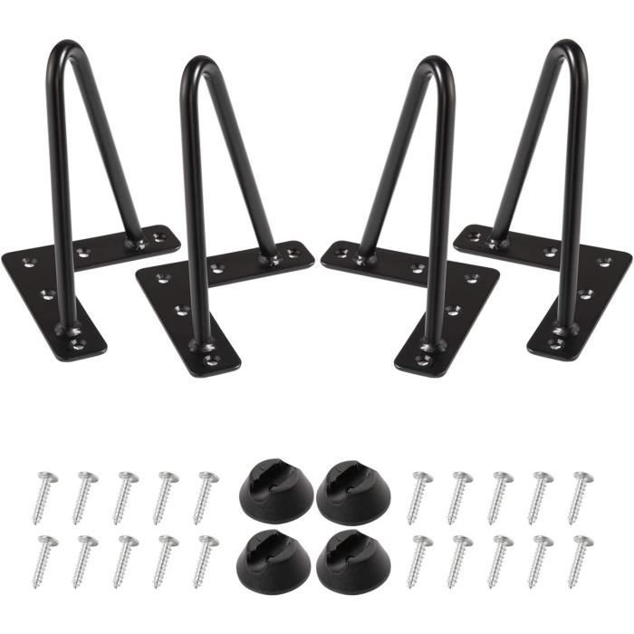 XMTECH Lot De 4 Pieds De Table En épingle à Cheveux De 20