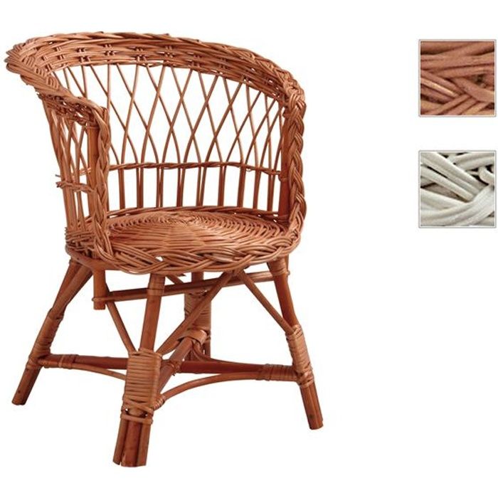 Fauteuil Enfant Fleurine En Rotin Miel Cdiscount Puericulture Eveil Bebe