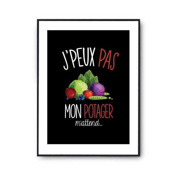 Poster Umoristico Da Parete A2: "J'peux Pas, J'ai Fromage" - Stampa Premium Su Carta 310g/m², Satine, Made In France
