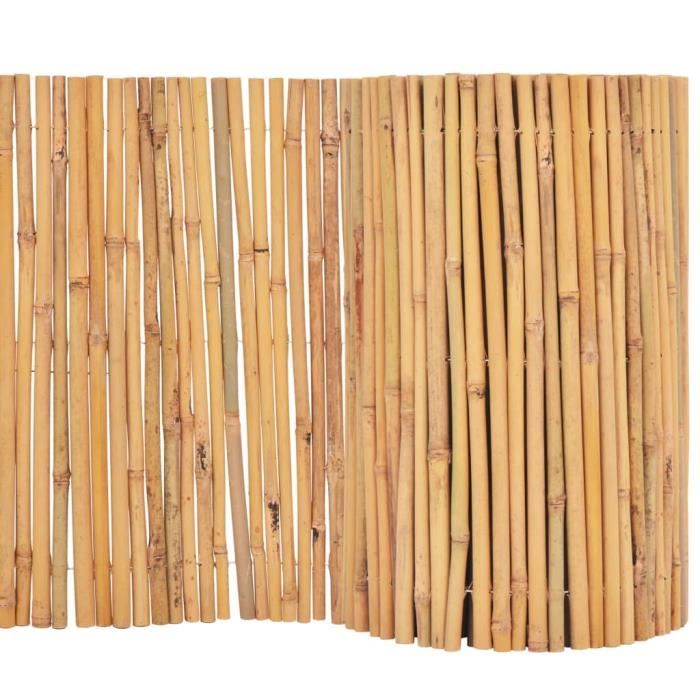 ?2157Clôture de jardin en bambou - Panneaux de clôture avec poteaux Portail de clôture - Panneau de Porte Paravent Terrasse Jardin