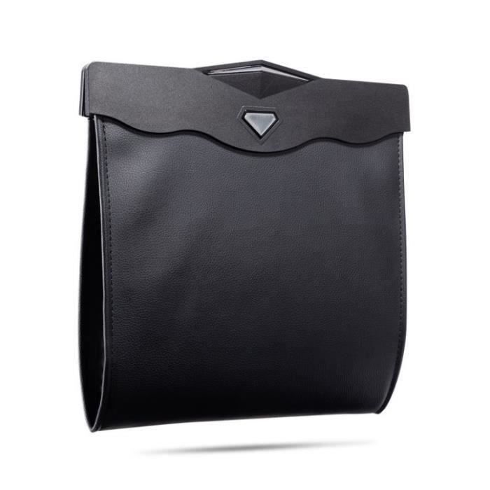 Poubelle Voiture 7L Avec Couvercle - Sac Suspendu étanche, Poche Rangement, Pliable