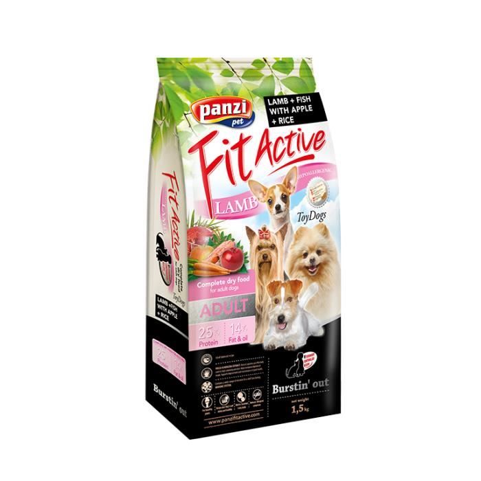Panzi FitActive - Toydogs - Croquette pour chien adulte de petite taille - 1.5kg