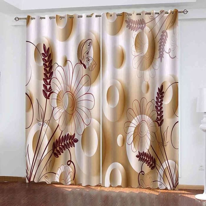 Rideau Occultant Thermique 200x250 Cm – Tissu Polyester 230g/m², 8 œillets | Isolation Anti-froid, Réduction Bruit, Occultation 70-99%