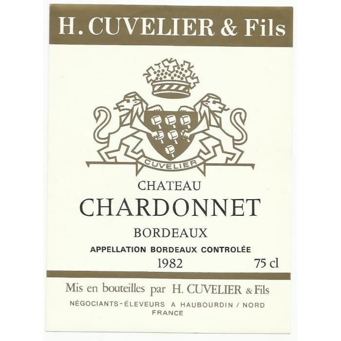 Etiquette De Vin Chateau Chardonnet Bordeaux 19 Neuf La Cave Cdiscount Etiquette De Vin Chateau Chardonnet Bordeaux 19 Neuf La Cave Cdiscount