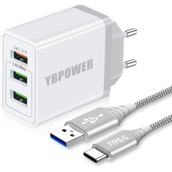 Chargeur Multi USB pour Samsung Galaxy A51 5G A50,A3 A5 2017,A8 A9 2018,A52,Sony Xperia 1 5 10