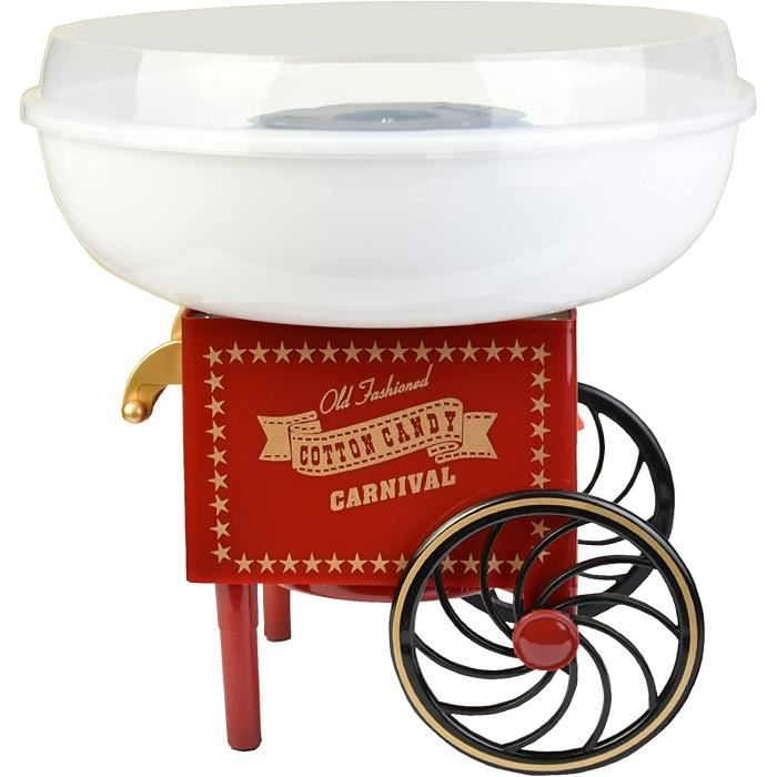 GADGY Machine &agrave; Barbe &agrave; Papa -  - Chariot - Utilise Sucre ou Bonbons - Facile &agrave; Nettoyer - Vintage 