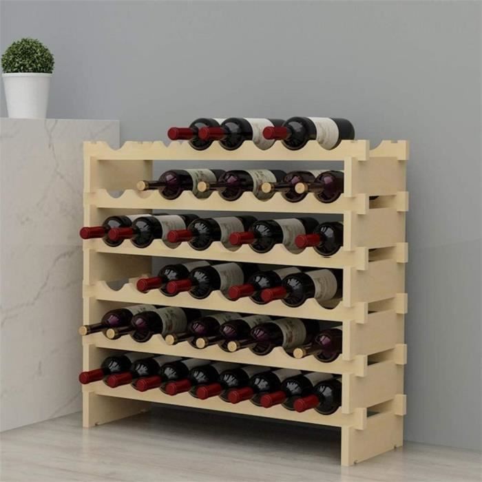 range bouteille vin étagère à bouteille en bois porte-bouteilles casier à bouteilles rangement bouteille casier à vin range b[j157]