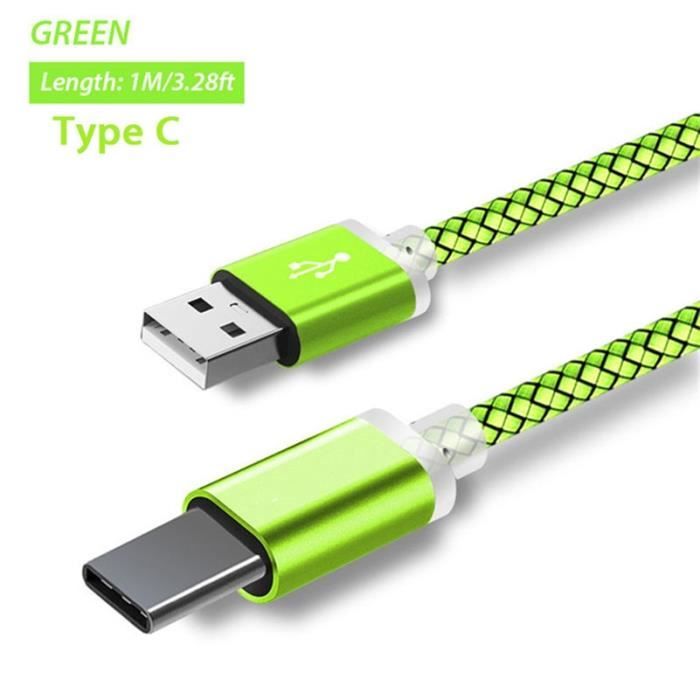 Câble synchro et charge micro USB Blanc 2.1A 2m Just green