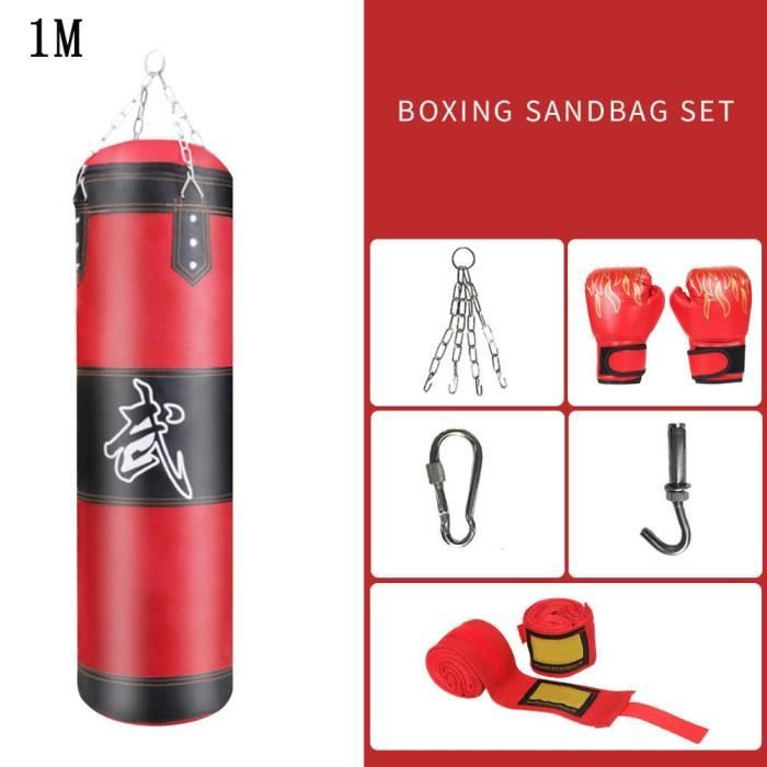 Sac De Frappe De Boxe Réglable (0,6m à 1,2m) - Pour Boxe, MMA, Kickboxing - Solide Et Absorbant