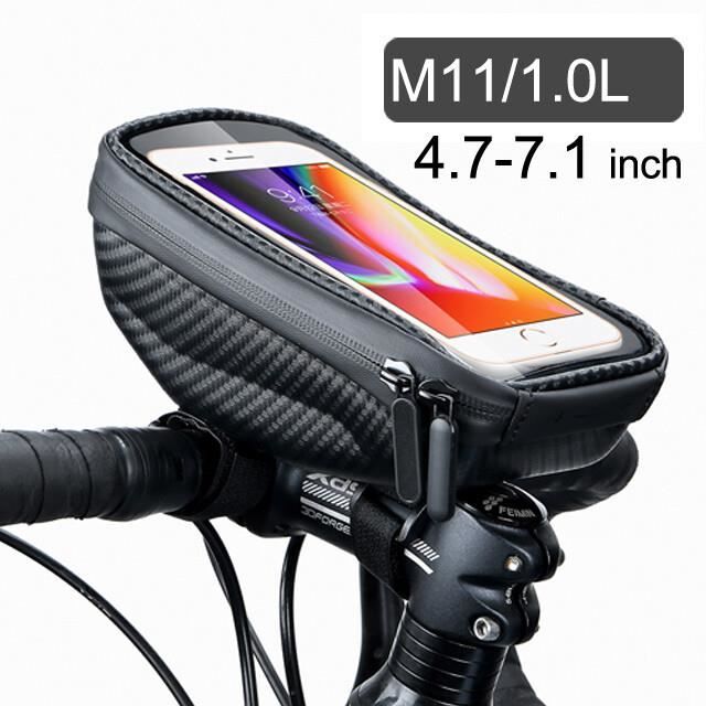 Support Vélo Pour Smartphone Étanche - Rotation 360°, Poche De Rangement, Compatible 4.7 à 7 Pouces, Avec Housse De Pluie